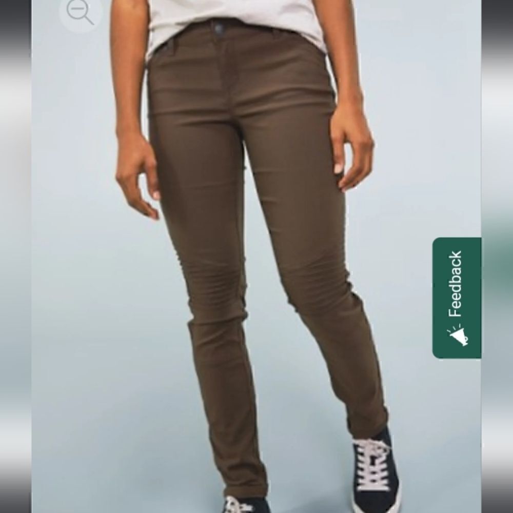 prAna Stretch Brenna Ribbed Knee Pants Sz 0 Brown